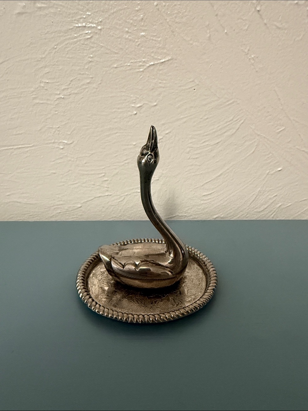 Silver Plated Swan Trinket/Ring Dish